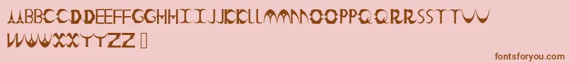 Countkinski Font – Brown Fonts on Pink Background