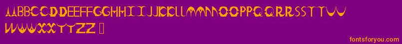 Countkinski Font – Orange Fonts on Purple Background