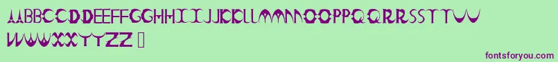 Countkinski Font – Purple Fonts on Green Background