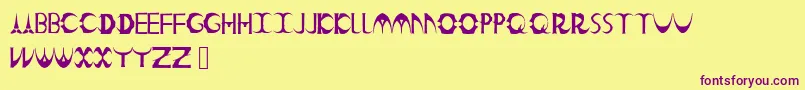 Countkinski Font – Purple Fonts on Yellow Background