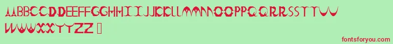 Countkinski Font – Red Fonts on Green Background