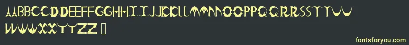 Countkinski Font – Yellow Fonts on Black Background