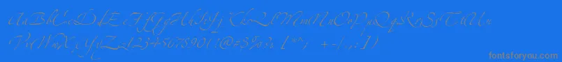 ZeferinoTwo-Schriftart – Graue Schriften auf blauem Hintergrund