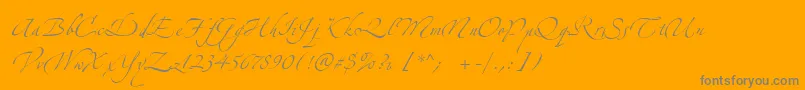 ZeferinoTwo-Schriftart – Graue Schriften auf orangefarbenem Hintergrund