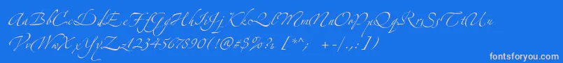 ZeferinoTwo-Schriftart – Rosa Schriften auf blauem Hintergrund