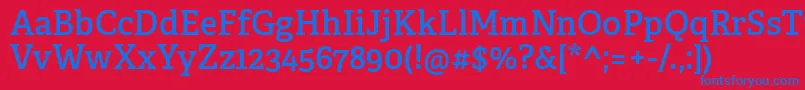 AdelleCyrillicSemibold Font – Blue Fonts on Red Background