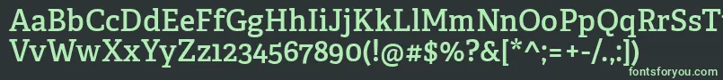 Шрифт AdelleCyrillicSemibold – зелёные шрифты на чёрном фоне