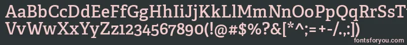 AdelleCyrillicSemibold Font – Pink Fonts on Black Background