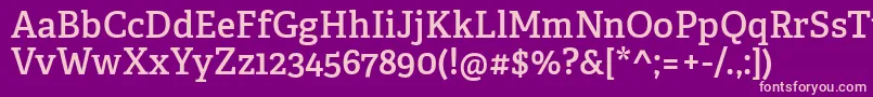 AdelleCyrillicSemibold Font – Pink Fonts on Purple Background