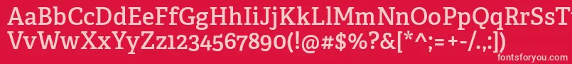 AdelleCyrillicSemibold Font – Pink Fonts on Red Background