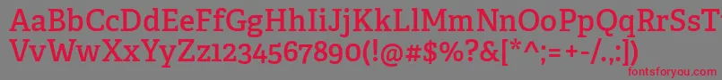 AdelleCyrillicSemibold Font – Red Fonts on Gray Background