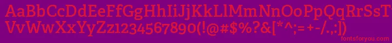 AdelleCyrillicSemibold Font – Red Fonts on Purple Background