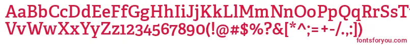 AdelleCyrillicSemibold Font – Red Fonts on White Background