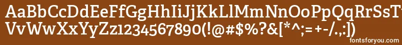Шрифт AdelleCyrillicSemibold – белые шрифты на коричневом фоне