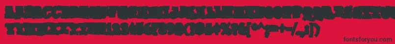 GomokurgBold Font – Black Fonts on Red Background