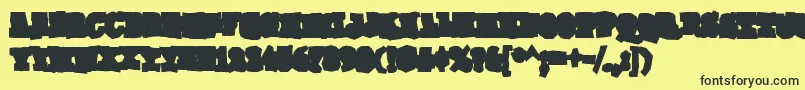 GomokurgBold Font – Black Fonts on Yellow Background