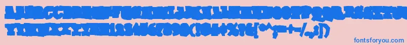 GomokurgBold Font – Blue Fonts on Pink Background