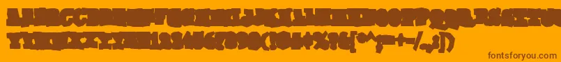 GomokurgBold Font – Brown Fonts on Orange Background