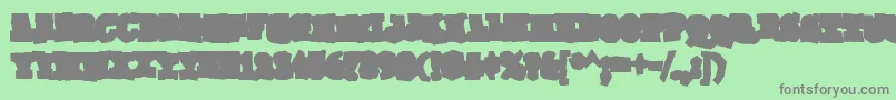 GomokurgBold Font – Gray Fonts on Green Background
