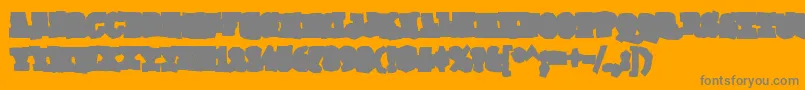 GomokurgBold Font – Gray Fonts on Orange Background