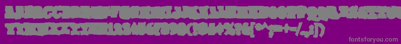 GomokurgBold Font – Gray Fonts on Purple Background