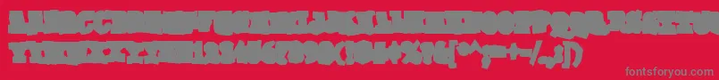 GomokurgBold Font – Gray Fonts on Red Background