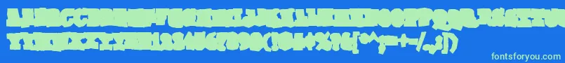 GomokurgBold Font – Green Fonts on Blue Background