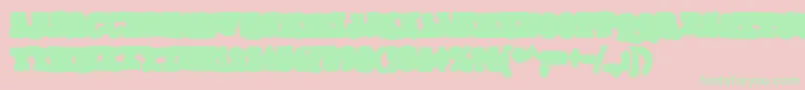 GomokurgBold Font – Green Fonts on Pink Background