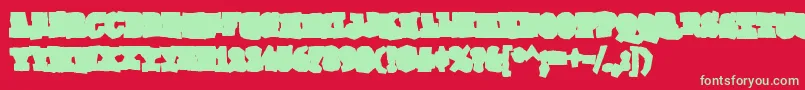 GomokurgBold Font – Green Fonts on Red Background