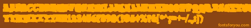 GomokurgBold Font – Orange Fonts on Brown Background