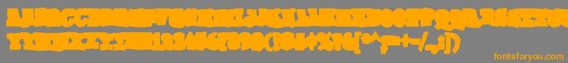 GomokurgBold Font – Orange Fonts on Gray Background