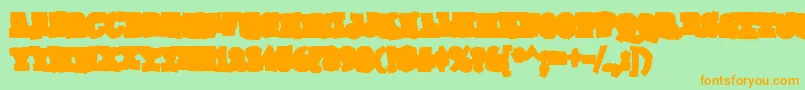 GomokurgBold Font – Orange Fonts on Green Background