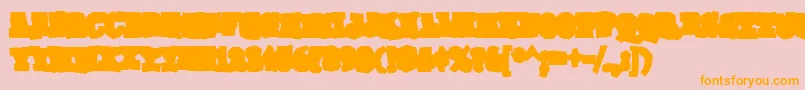 GomokurgBold Font – Orange Fonts on Pink Background