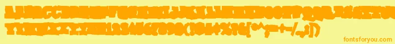 GomokurgBold Font – Orange Fonts on Yellow Background