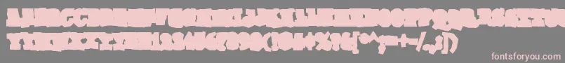 GomokurgBold Font – Pink Fonts on Gray Background