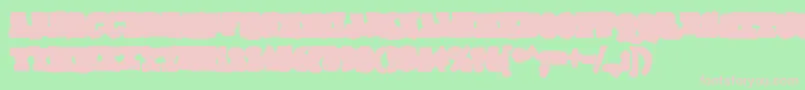 GomokurgBold Font – Pink Fonts on Green Background