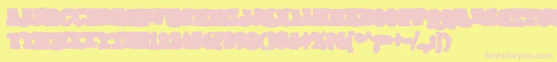 GomokurgBold Font – Pink Fonts on Yellow Background