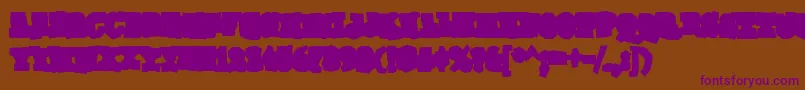 GomokurgBold Font – Purple Fonts on Brown Background