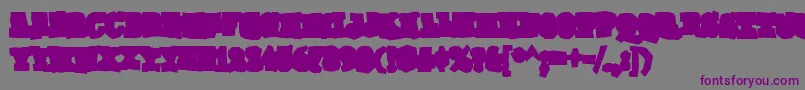 GomokurgBold Font – Purple Fonts on Gray Background