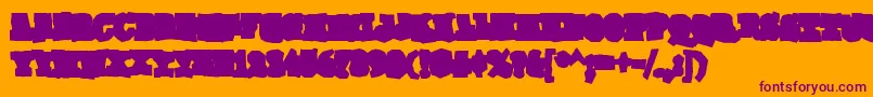 GomokurgBold Font – Purple Fonts on Orange Background