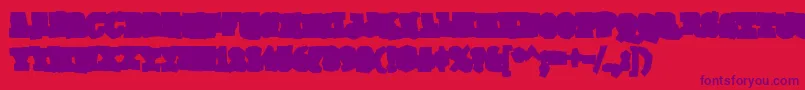 Police GomokurgBold – polices violettes sur fond rouge