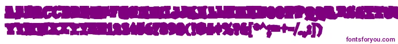 GomokurgBold Font – Purple Fonts on White Background