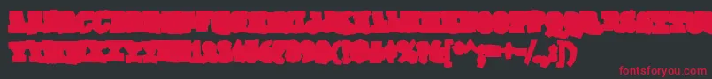 GomokurgBold Font – Red Fonts on Black Background
