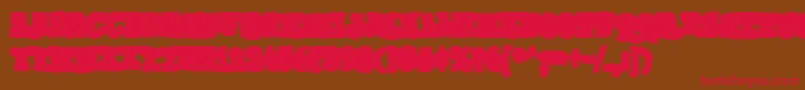 GomokurgBold Font – Red Fonts on Brown Background