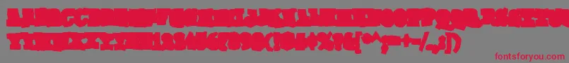 GomokurgBold Font – Red Fonts on Gray Background