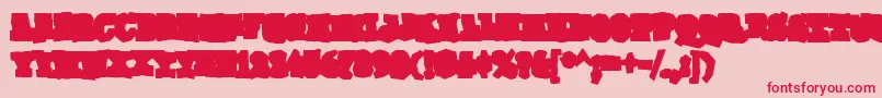 GomokurgBold Font – Red Fonts on Pink Background