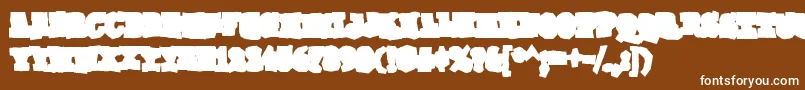 GomokurgBold Font – White Fonts on Brown Background