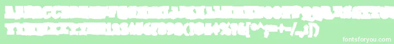 GomokurgBold Font – White Fonts on Green Background