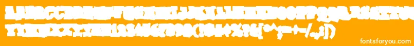 GomokurgBold Font – White Fonts on Orange Background