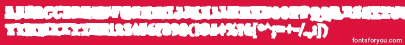 GomokurgBold Font – White Fonts on Red Background